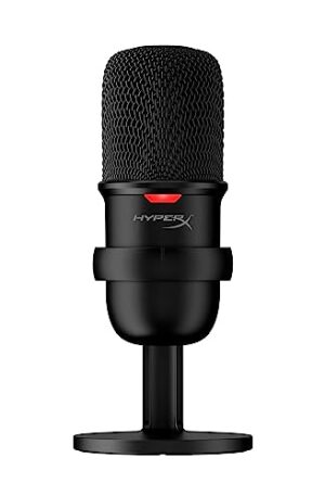HyperX SoloCast – USB Condenser Gaming Microphone, for PC, PS4, PS5 and Mac, Tap-to-Mute Sensor, Cardioid Polar Pattern, great for Streaming, Podcasts, Twitch, YouTube, Discord,Black